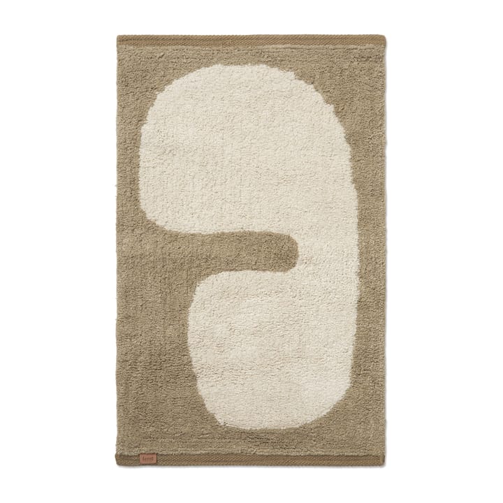 Dywanik łazienkowy Lay 50x70 cm - Dark taupe-złamana biel - Ferm Living
