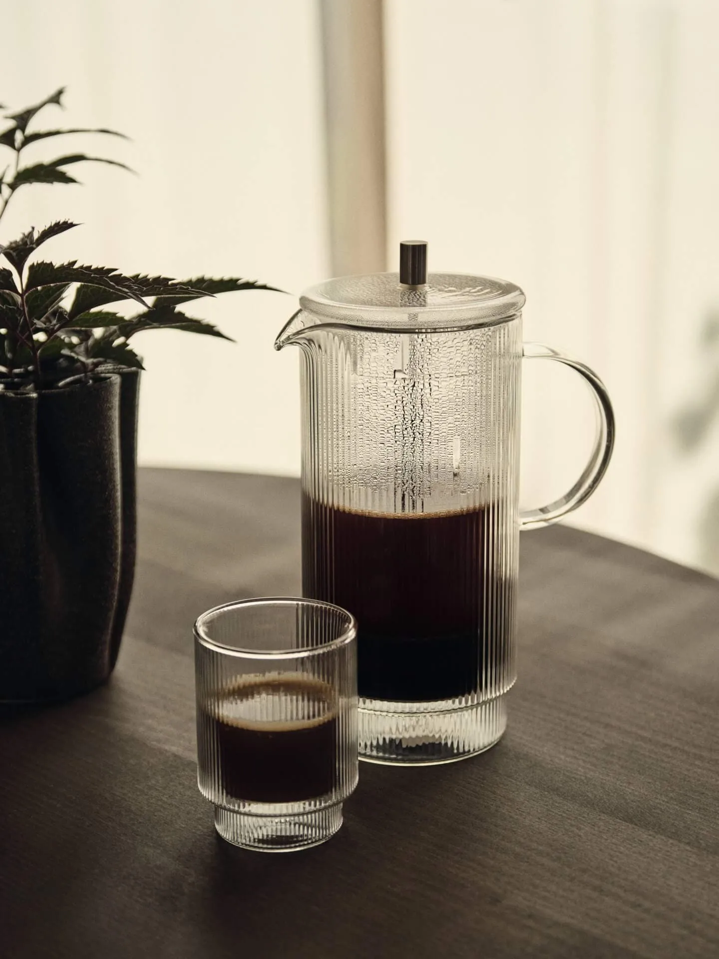Dzbanek z tłokiem Ripple Thermal, Clear Ferm Living