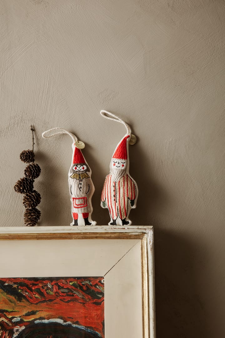 Elf pair świąteczny wisiorek 13,5 cm 2 szt. , Striped Ferm Living