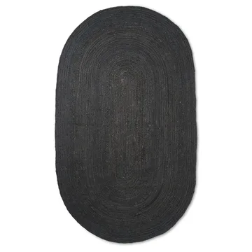 Eternal Dywan jutowy owalny duży - Black - Ferm Living