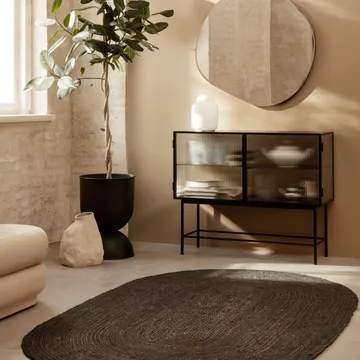 Eternal Dywan jutowy owalny duży - Black - Ferm Living
