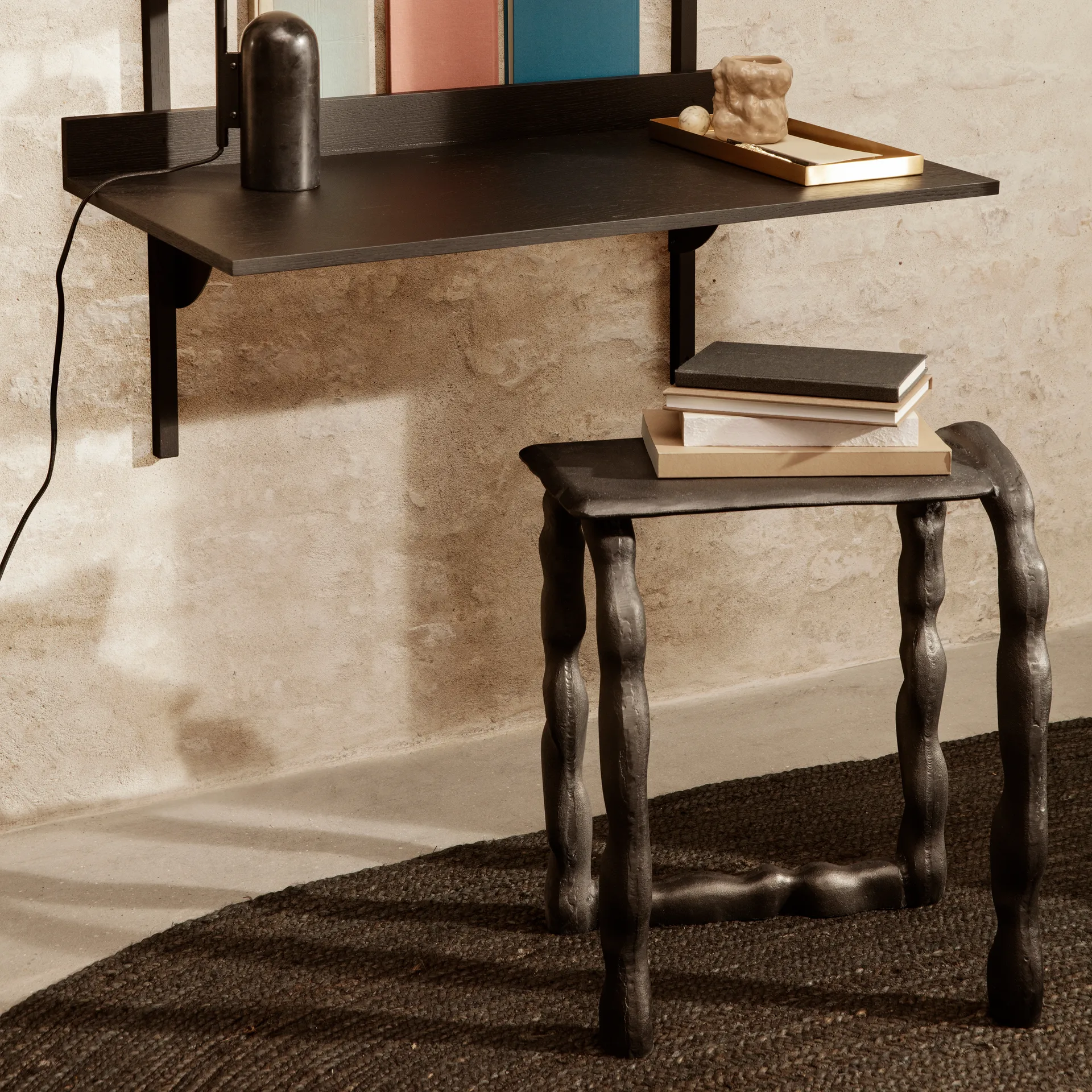 Eternal Dywan jutowy owalny duży, Black Ferm Living
