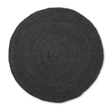 Eternal okrągły dywan z juty, mały - black - Ferm Living