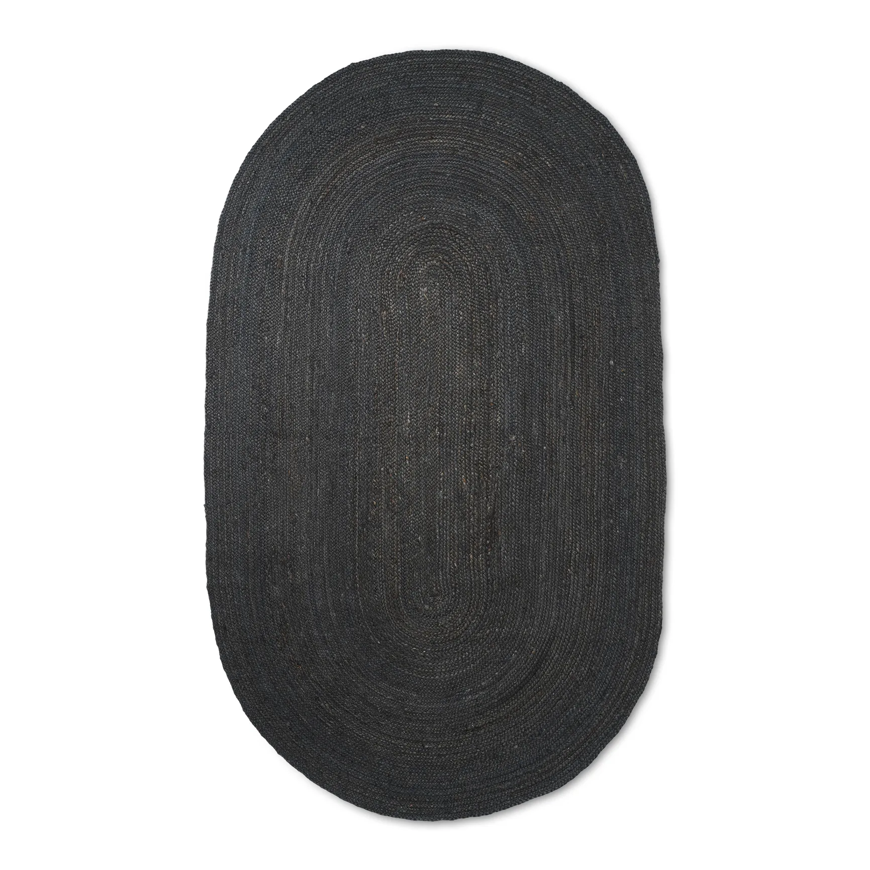 Eternal owalny dywan z juty, mały, black Ferm Living