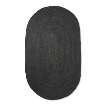 Eternal owalny dywan z juty, mały - black - Ferm Living