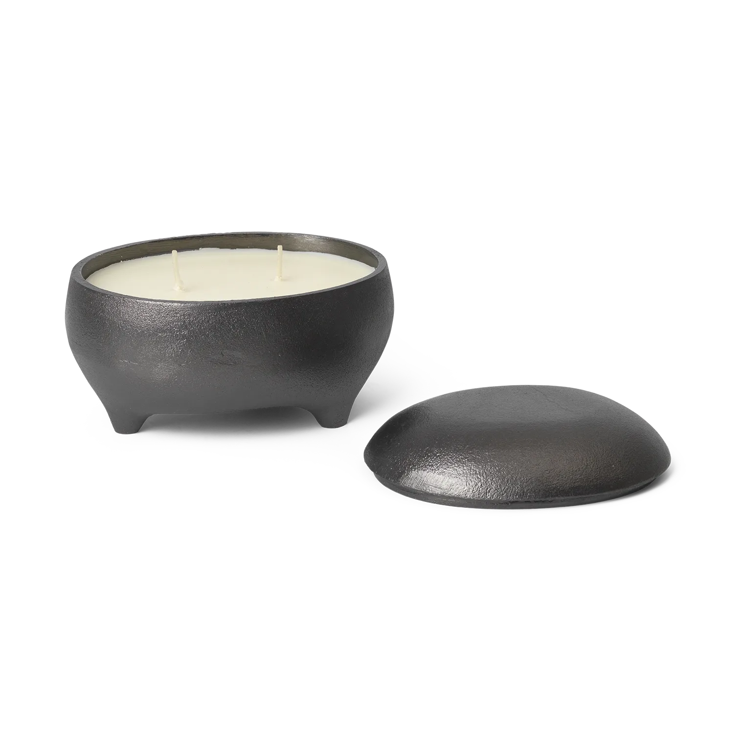 Evoke twin świeca w słoiku, Czarniony aluminium Ferm Living