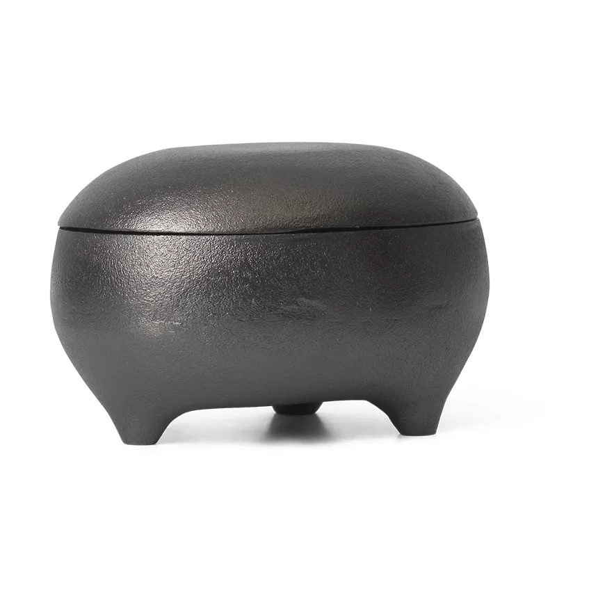 Evoke twin świeca w słoiku, Czarniony aluminium Ferm Living