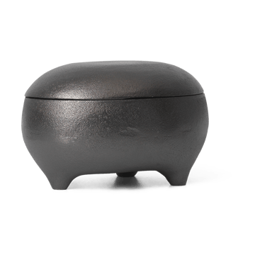Evoke twin świeca w słoiku - Czarniony aluminium - Ferm Living