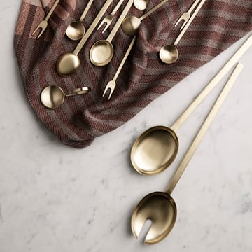 Fein zestaw sztućców do sałatki - 2 elementy - brass - Ferm Living