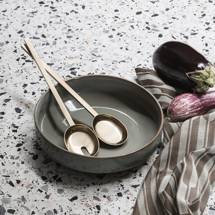 Fein zestaw sztućców do sałatki - 2 elementy, brass Ferm Living