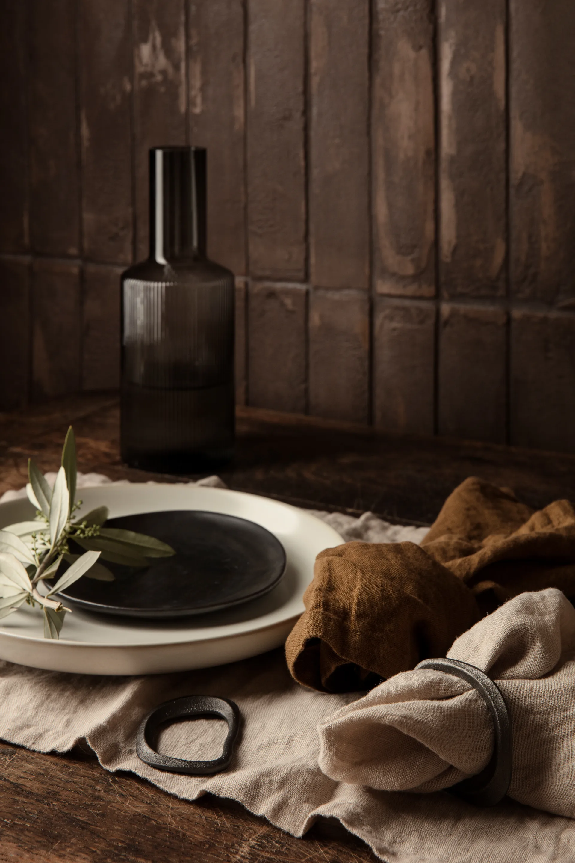 Ferm Living lniane serwetki 2-pak, Natural Ferm Living