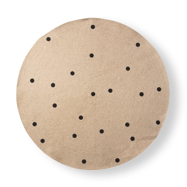 ferm LIVING okrągła wykładzina - Black dots - ferm LIVING