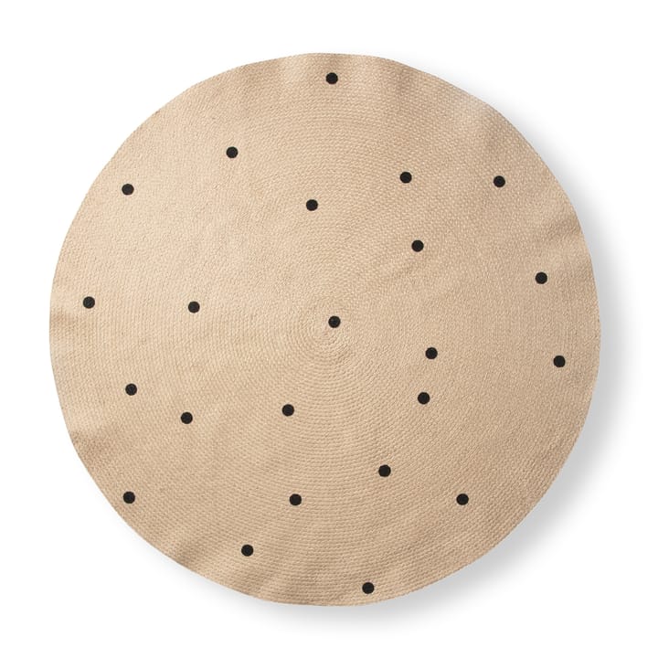 ferm LIVING okrągły dywan Ø130 cm - Black dots - ferm LIVING