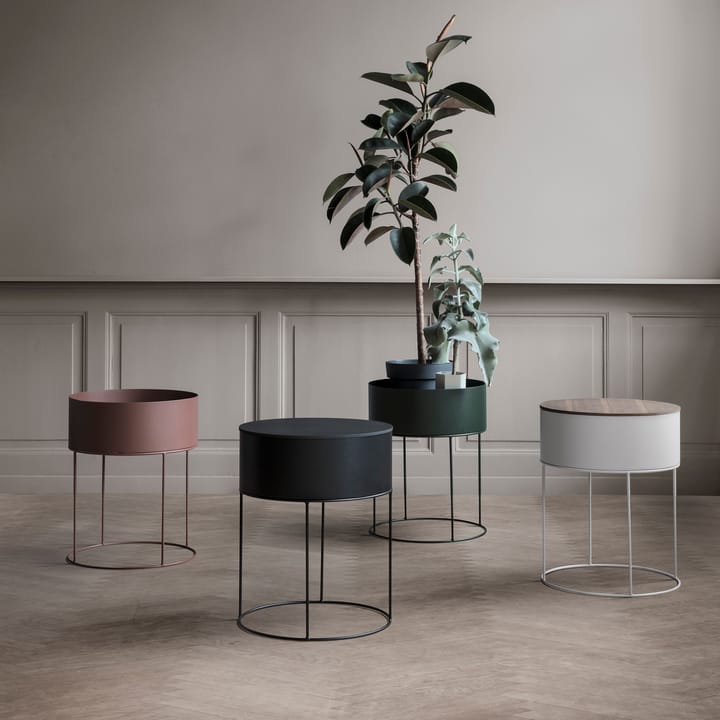 Ferm Living plant box, kwetnik okrągły, black Ferm Living