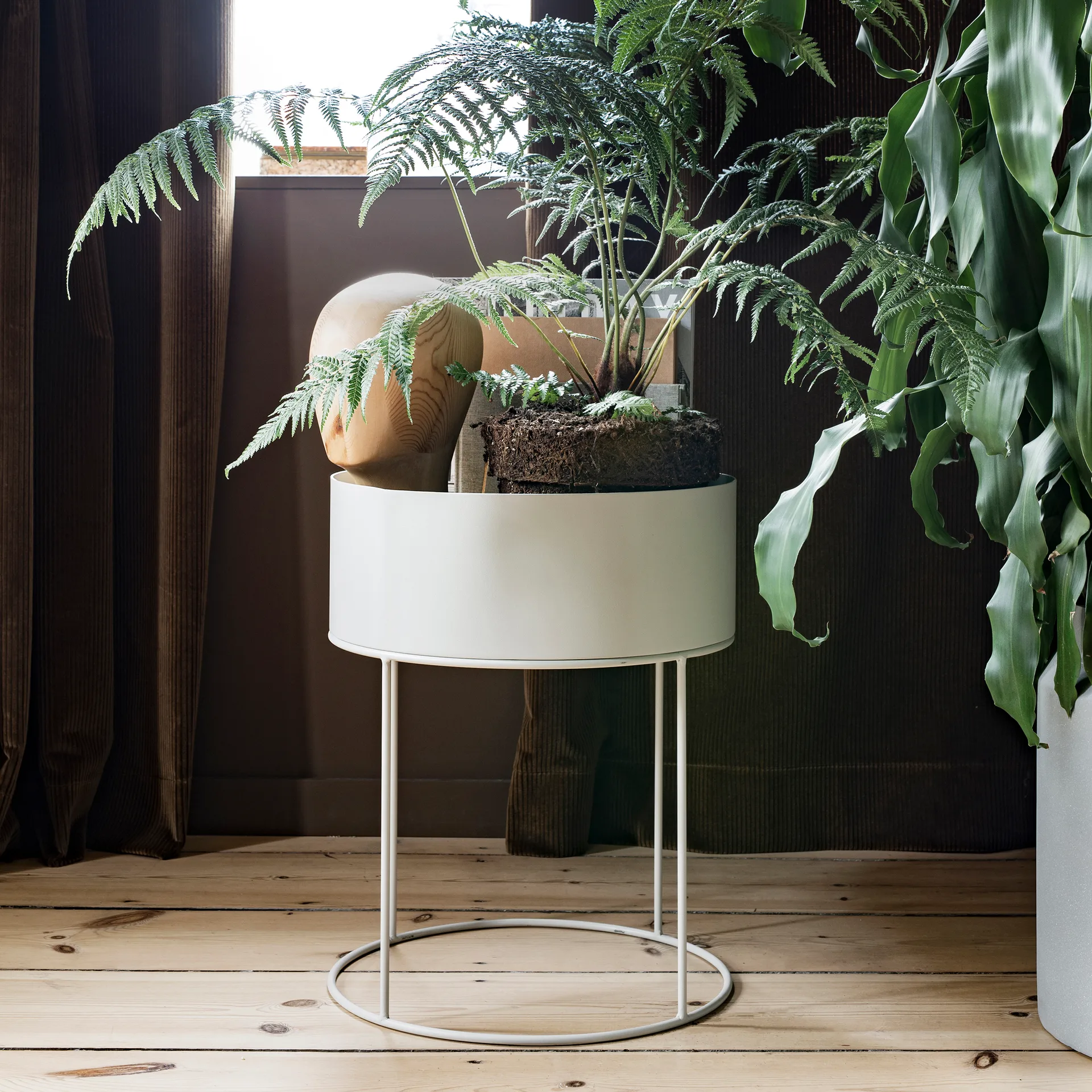 Ferm Living plant box, kwetnik okrągły, cashmere Ferm Living