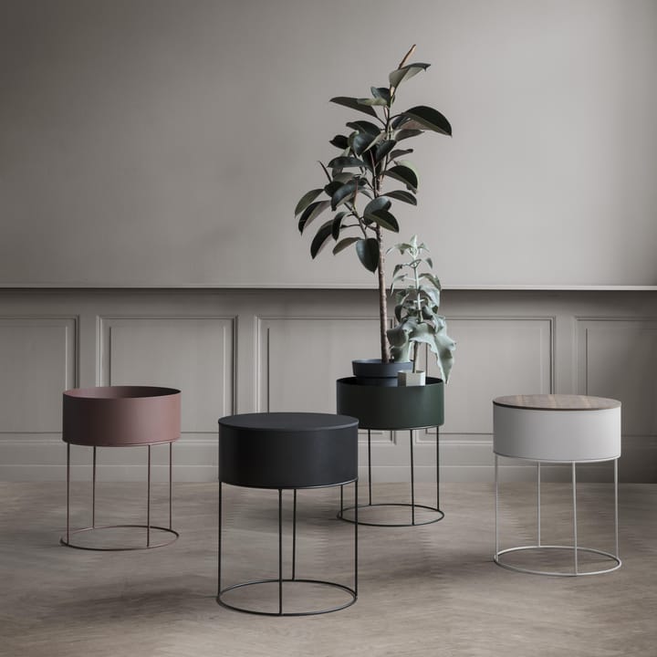 Ferm Living plant box, kwetnik okrągły, jasnoszary Ferm Living