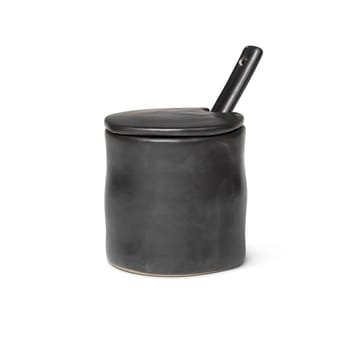 Flow słoik na dżem z łyżeczką - black - Ferm Living