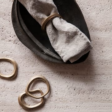 Flow zestaw obrączek na serwetki - 4 szt. - Brass - Ferm Living