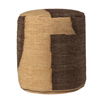 Forene cylinder pouf puf Ø38x42 cm - Tan-Chocolate - Ferm Living