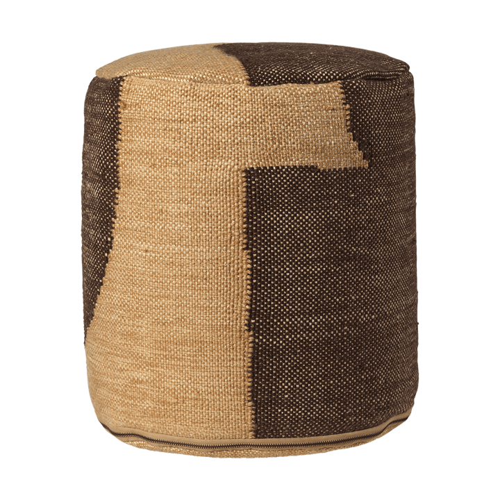 Forene cylinder pouf puf Ø38x42 cm - Tan-Chocolate - Ferm Living