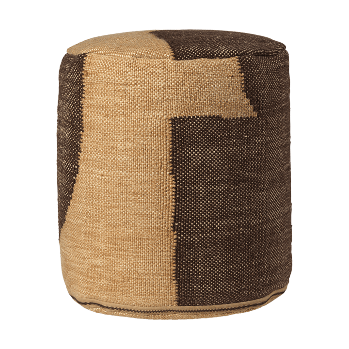 Forene cylinder pouf puf Ø38x42 cm - Tan-Chocolate - ferm LIVING