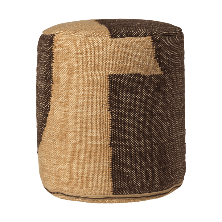 Forene cylinder pouf puf Ø38x42 cm - Tan-Chocolate - Ferm LIVING