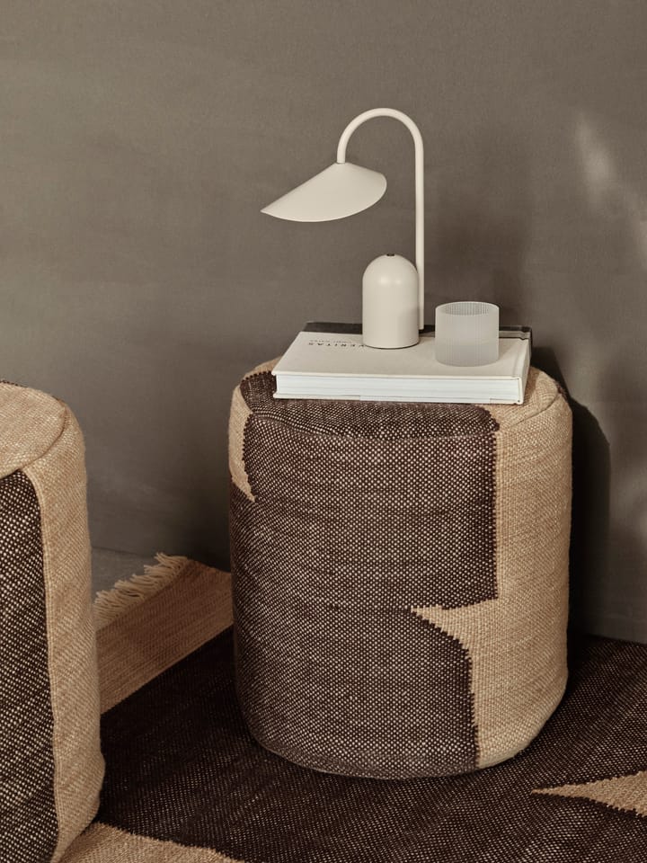 Forene cylinder pouf puf Ø38x42 cm - Tan-Chocolate - ferm LIVING