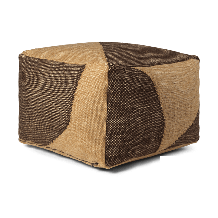 Forene square pouf puf 60x60x40 cm - Tan-Chocolate - Ferm LIVING