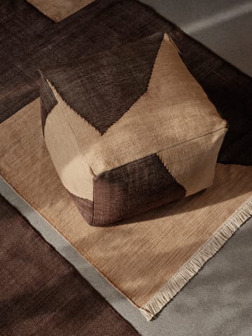 Forene square pouf puf 60x60x40 cm - Tan-Chocolate - Ferm Living