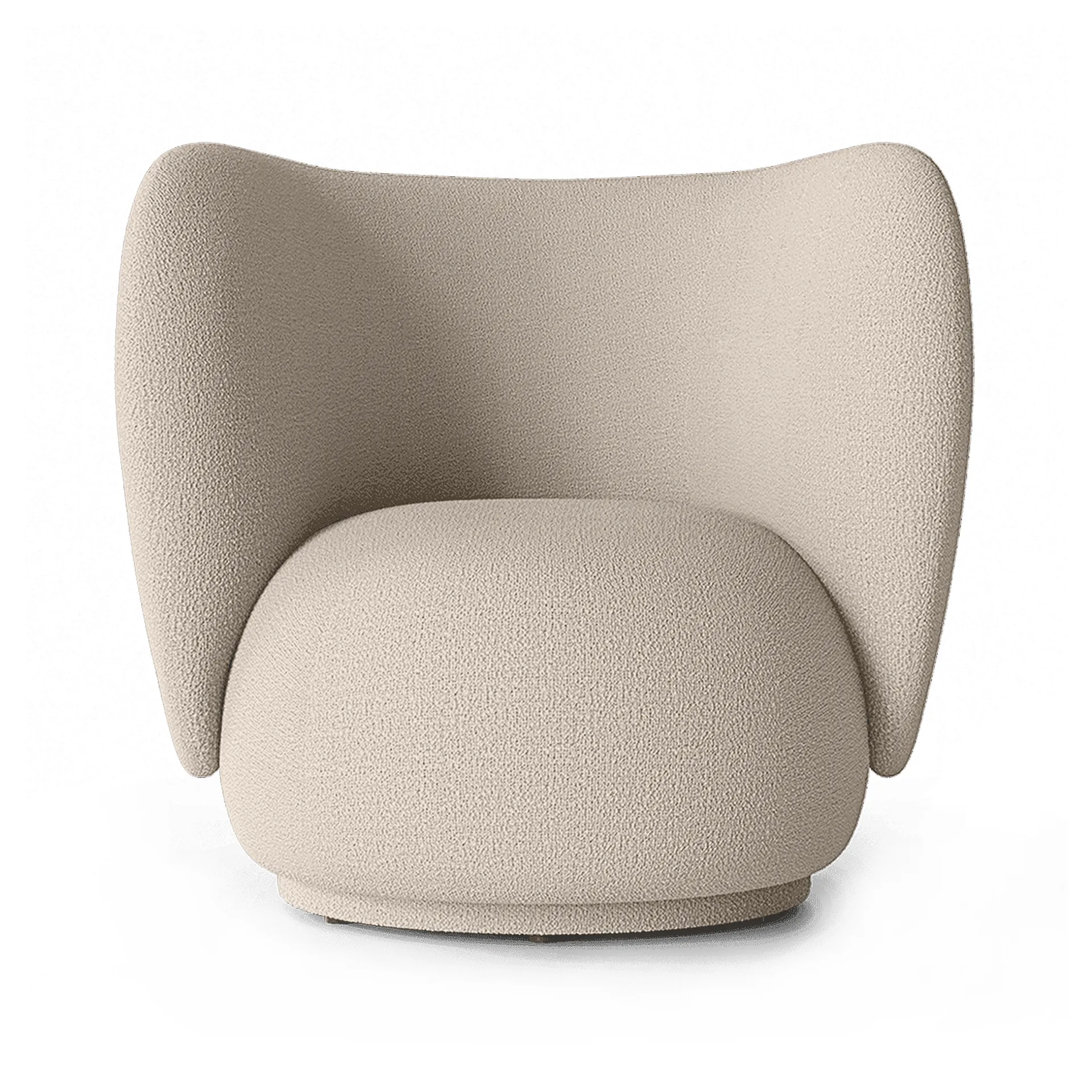 Fotel do salonu Rico lounge chair bouclé, Naturalna wełna bouclé Ferm Living