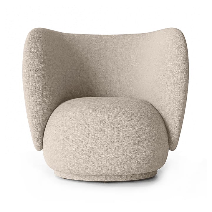 Fotel do salonu Rico lounge chair bouclé - Naturalna wełna bouclé - Ferm Living