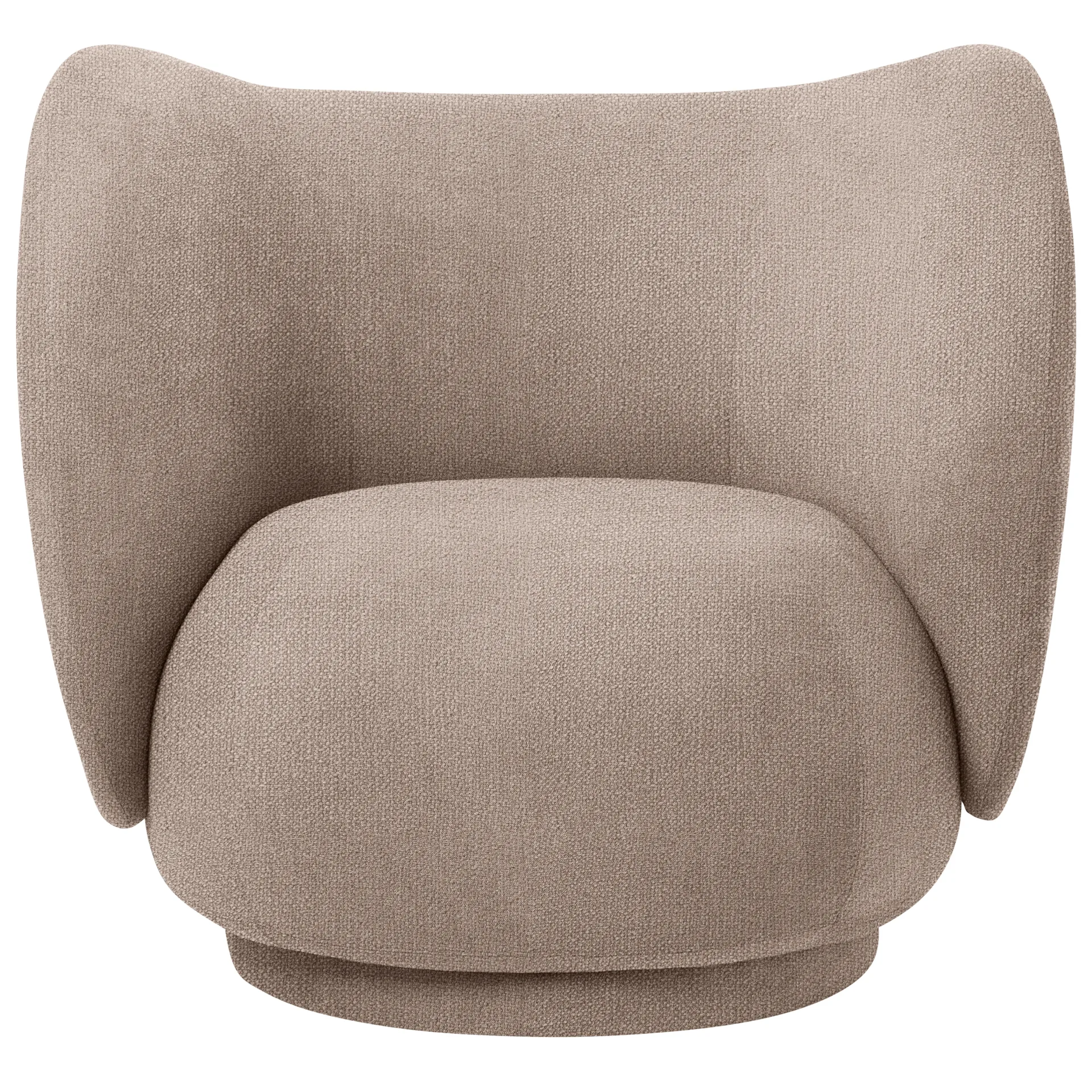 Fotel do salonu Rico lounge chair bouclé, Sand Ferm Living