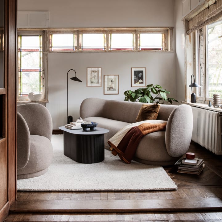 Fotel do salonu Rico lounge chair bouclé, Sand Ferm Living