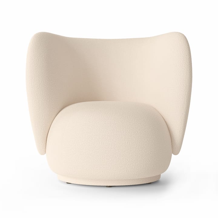 Fotel do salonu Rico lounge chair bouclé - Wełna bouclé złamana biel - Ferm Living