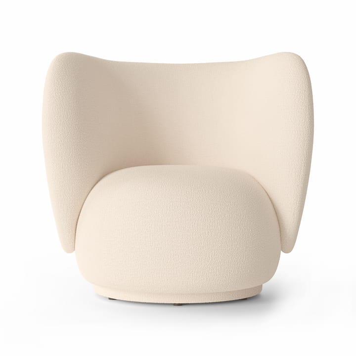 Fotel do salonu Rico lounge chair bouclé - Wełna bouclé złamana biel - Ferm LIVING