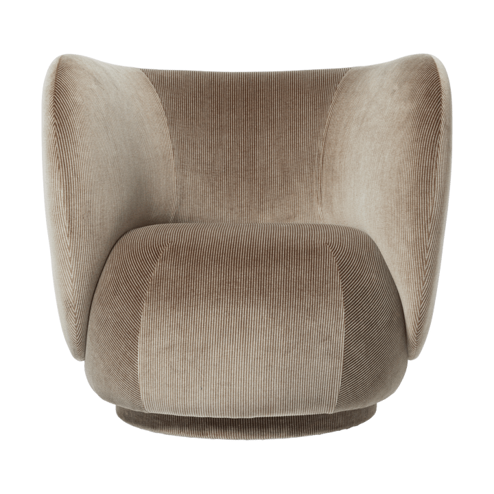 Fotel do salonu Rico lounge chair - Devoré velvet-Flint grey - Ferm Living