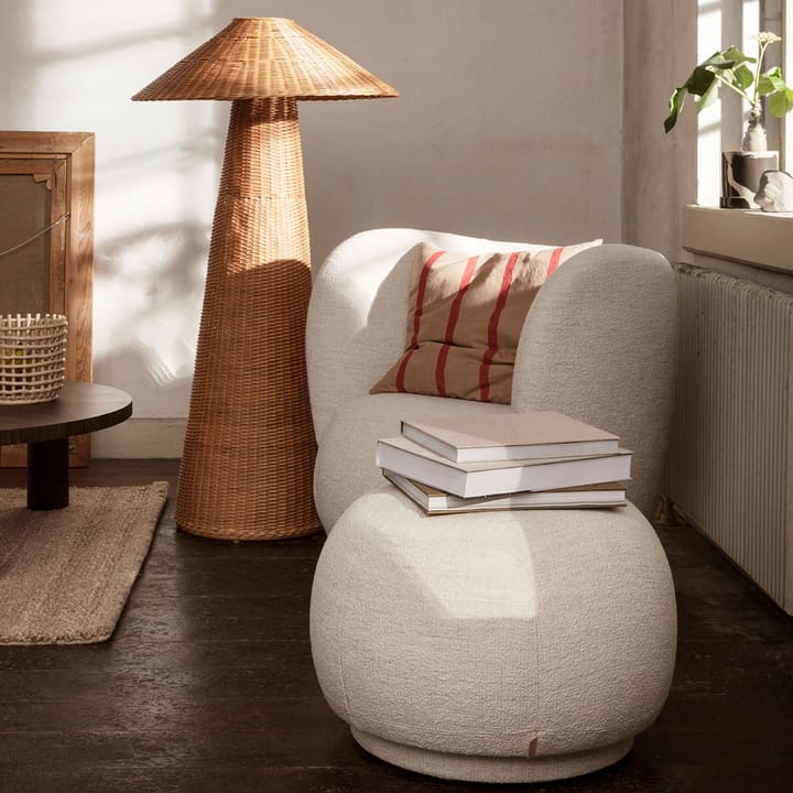 Fotel do salonu Rico lounge chair, warm grey, brushed Ferm Living