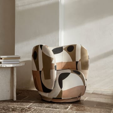 Fotel do salonu Rico lounge chair - warm grey, brushed - Ferm Living