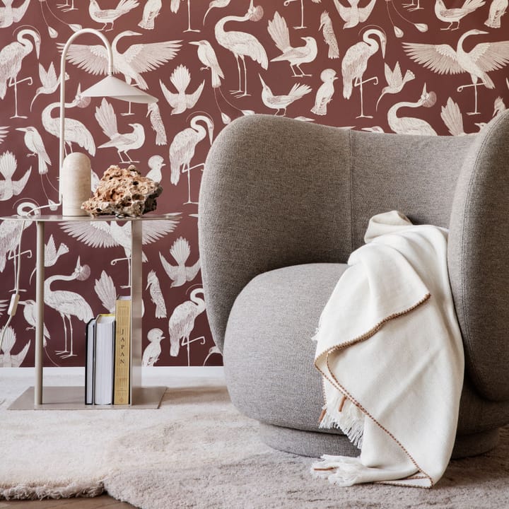 Fotel do salonu Rico lounge chair, warm grey, brushed Ferm Living