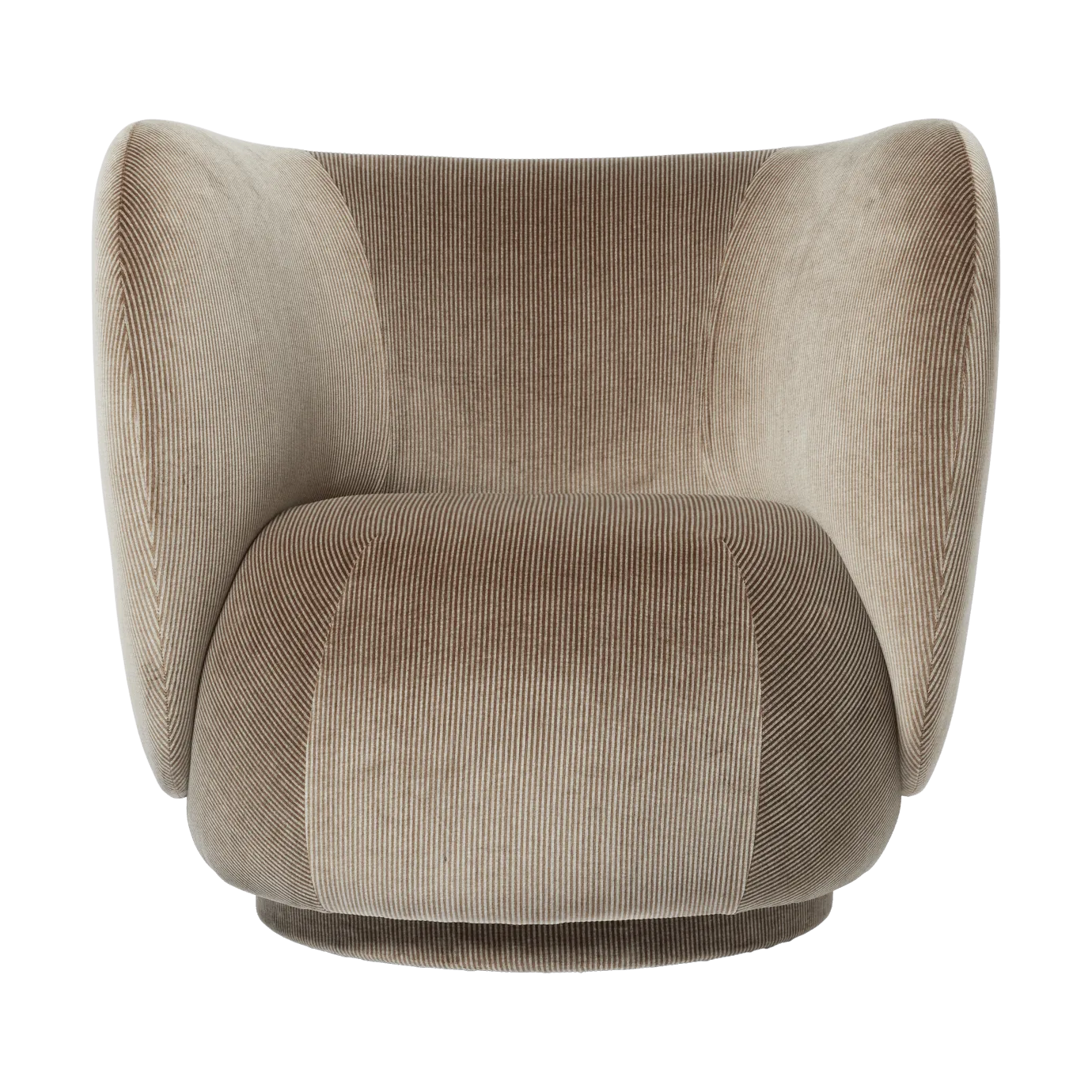 Fotel lounge Rico, Devoré velvet-Flint grey Ferm Living