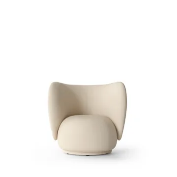 Fotel lounge Rico - offwhite, brushed - Ferm Living
