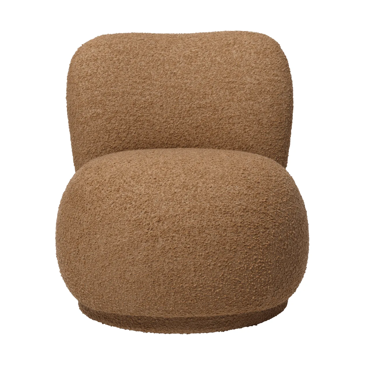 Fotel lounge Rico raw bouclé piccolo, Tan Ferm Living