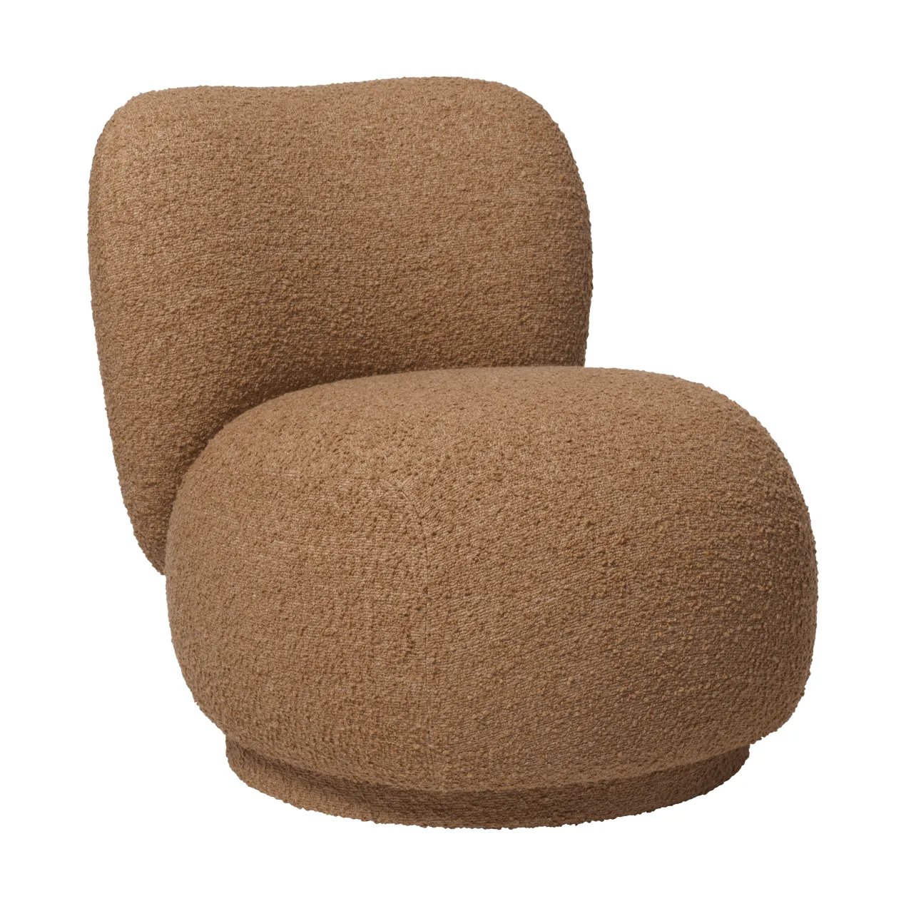 Fotel lounge Rico raw bouclé piccolo, Tan Ferm Living