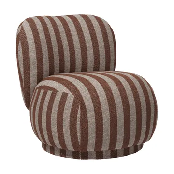 Fotel Rico lounge chair piccolo - Louisiana, Sand-chocolate - Ferm Living