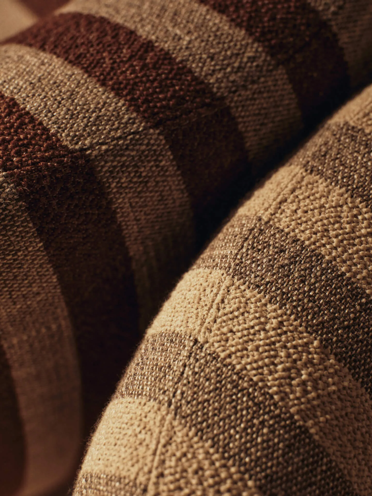 Fotel Rico lounge chair piccolo, Louisiana, Sand-chocolate Ferm Living