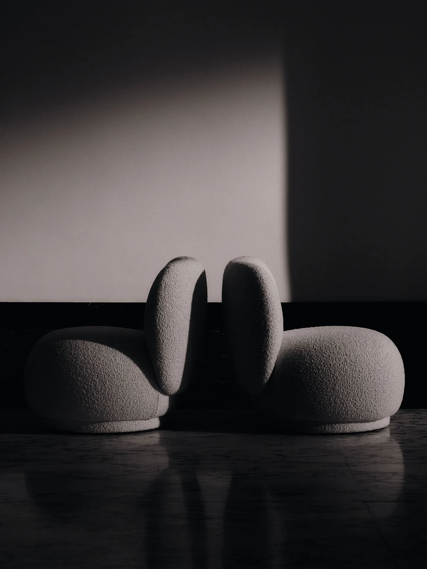 Fotel Rico lounge chair piccolo, Nordic Bouclé-Off-white Ferm Living