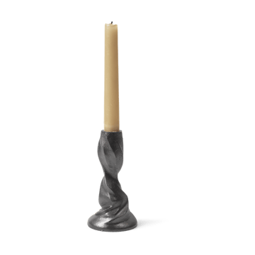 Gale świecznik 13 cm - Blackened Aluminium - Ferm Living