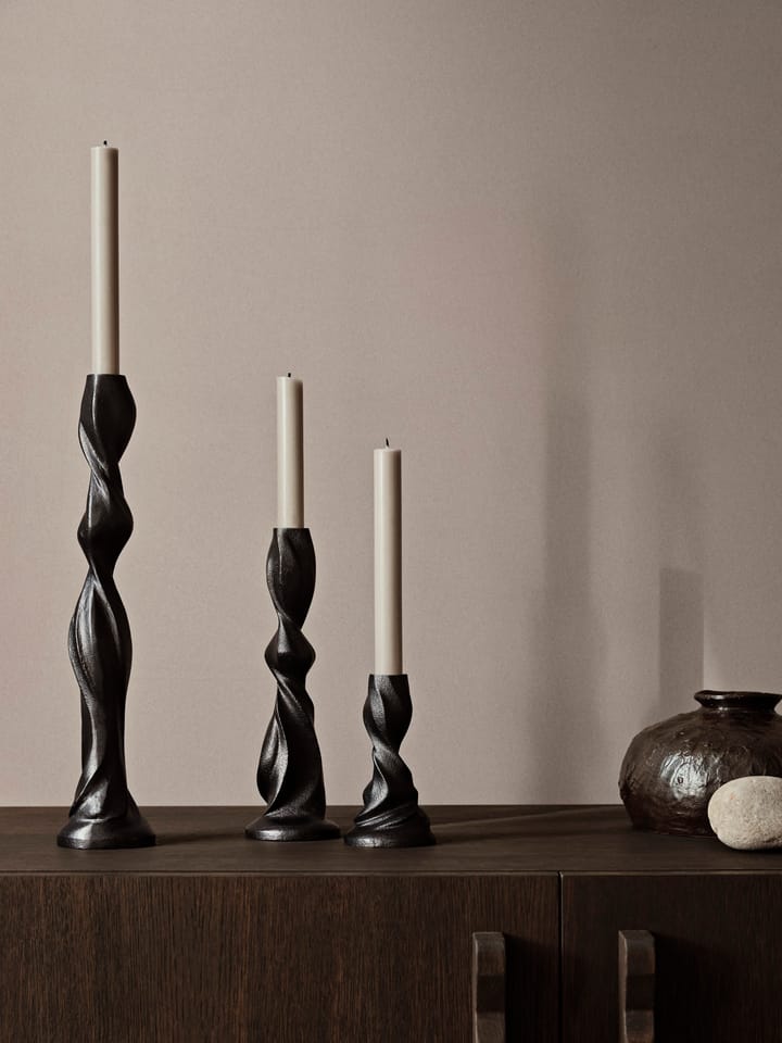 Gale świecznik 13 cm, Blackened Aluminium Ferm Living