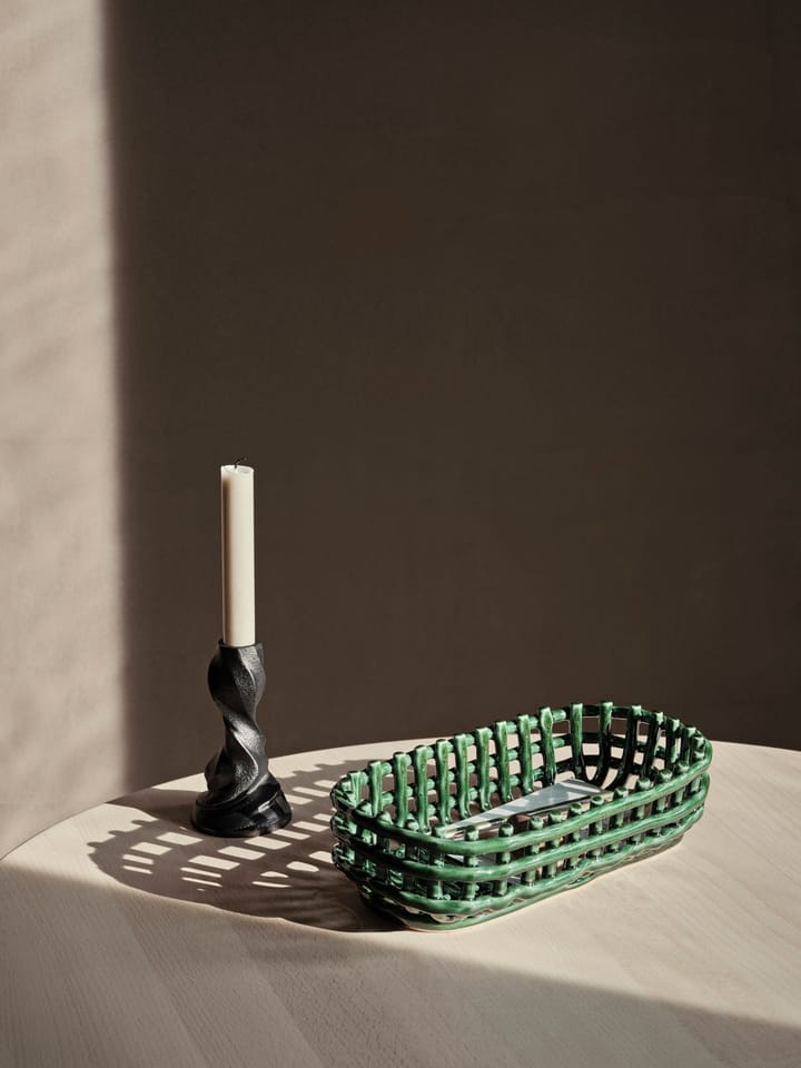 Gale świecznik 13 cm, Blackened Aluminium Ferm Living