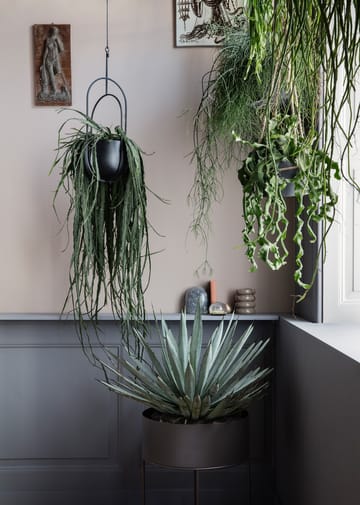 Hanging deco pot doniczka wisząca Ø18.5 cm - Black - Ferm Living